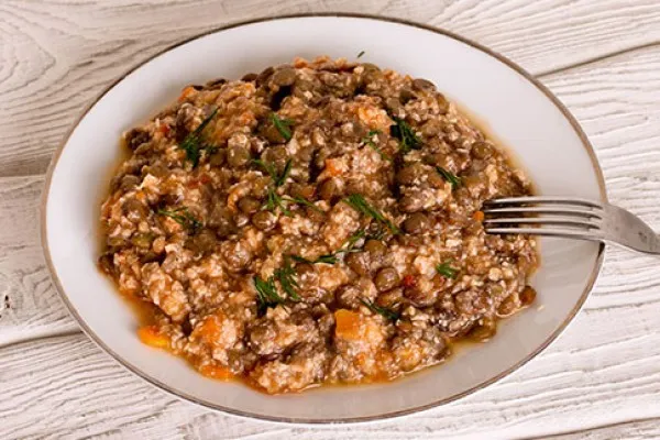 Чечевица, запечённая с мёдом