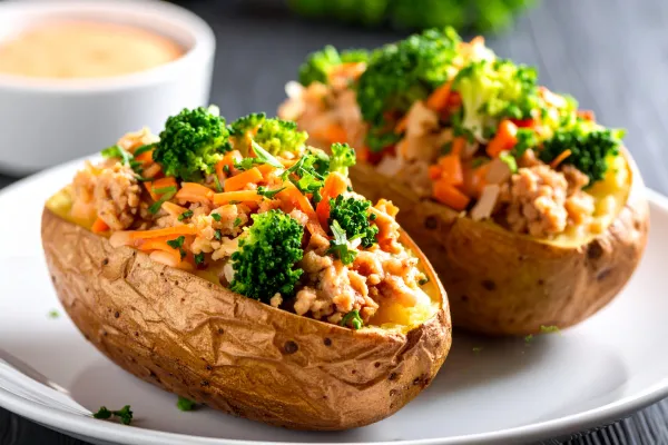 Картофель, фаршированный мясом