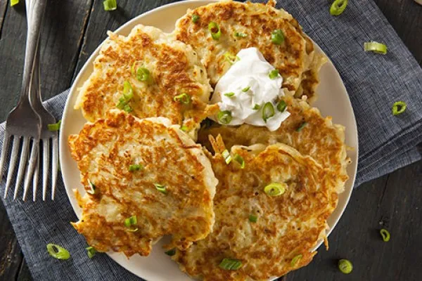 Картофельные драники, запечённые в духовке