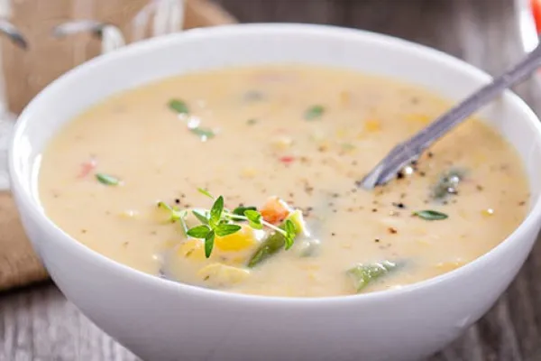 Овощной суп с сыром