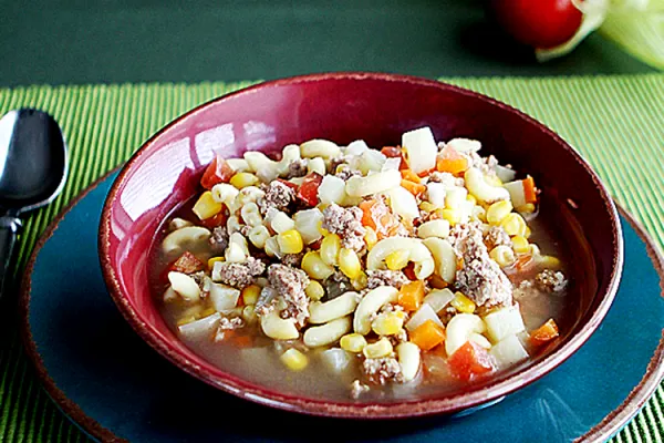 Суп с говядиной и овощами